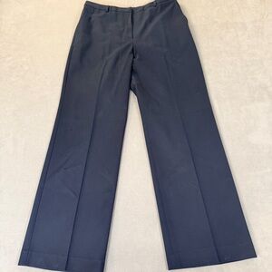 Talbots Vintage Classic Black Stretch Women's Trousers- Flat Front- Size 8